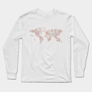 Wanderlust marble - blush pink rose Long Sleeve T-Shirt